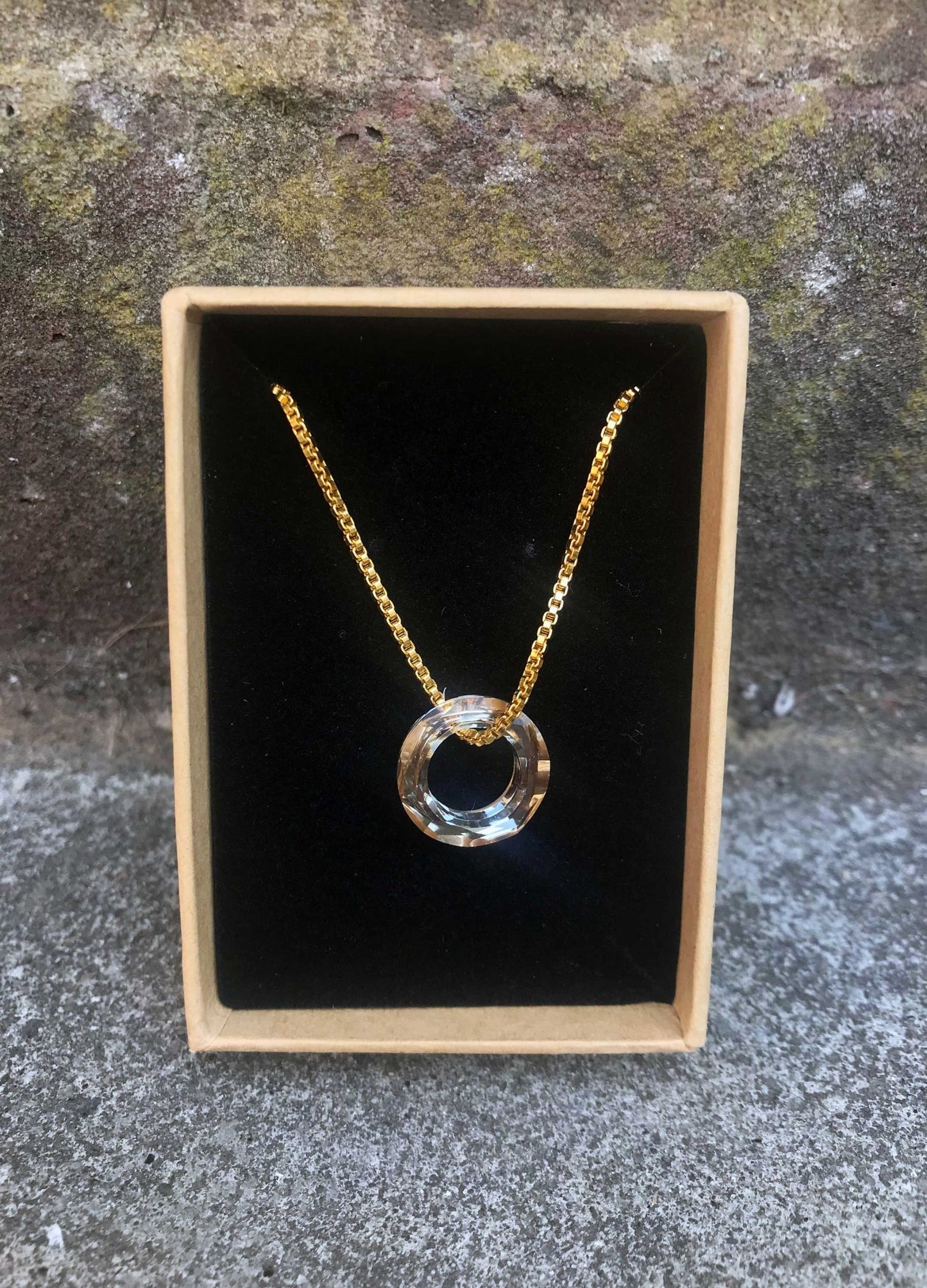9ct Gold Plate Necklace with Cosmic Crystal - Hanova Studio