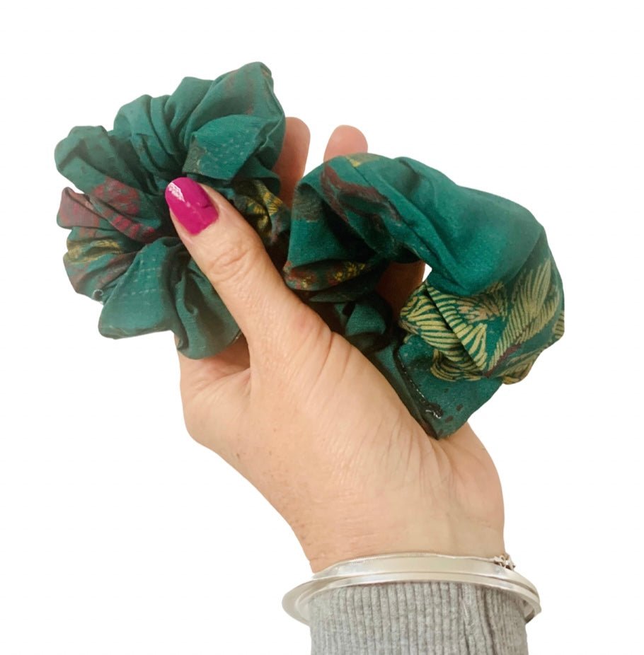 hand holding two Hair Scrunchies - Hanova Studio