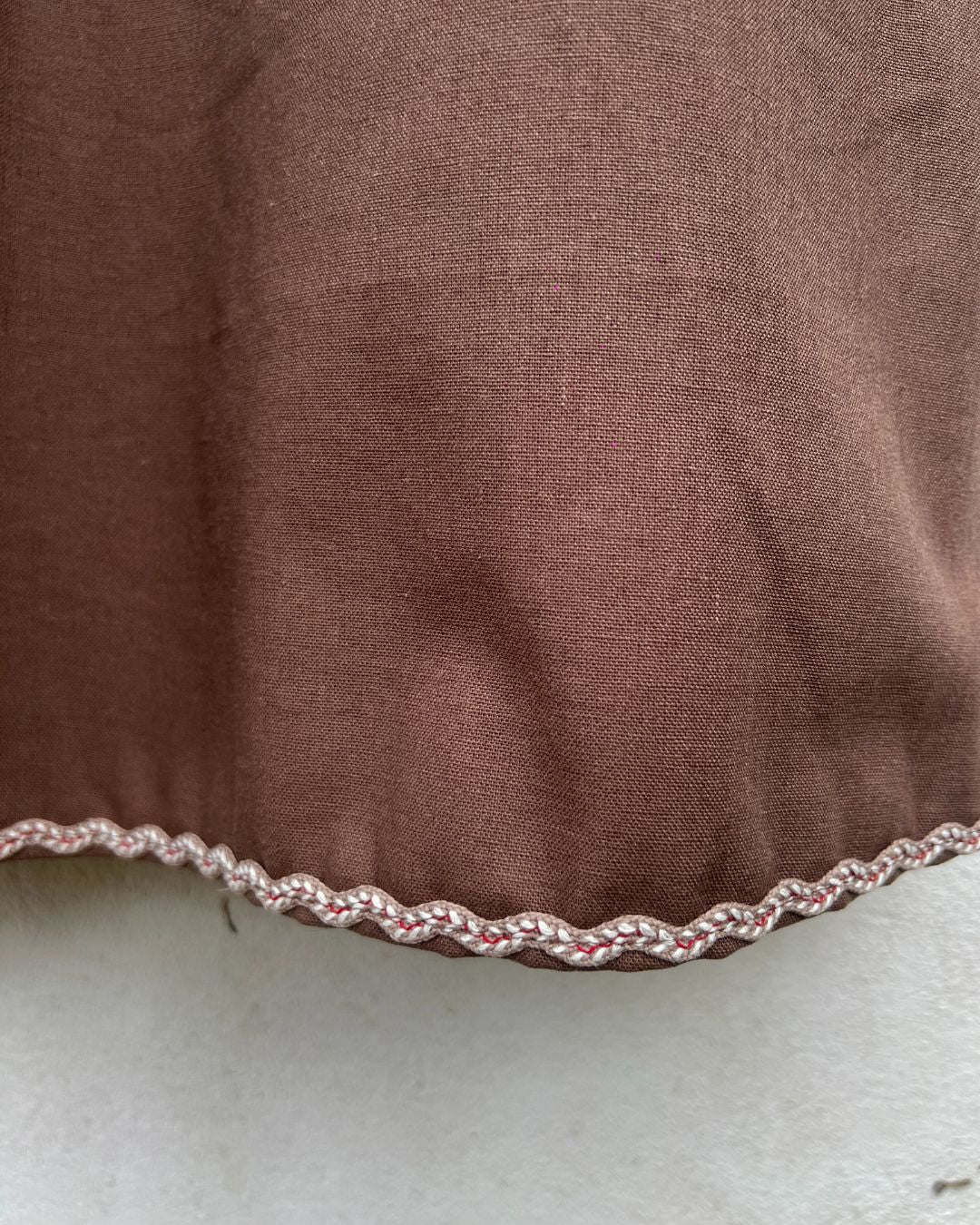 ric rac edgeing on a made to order garment