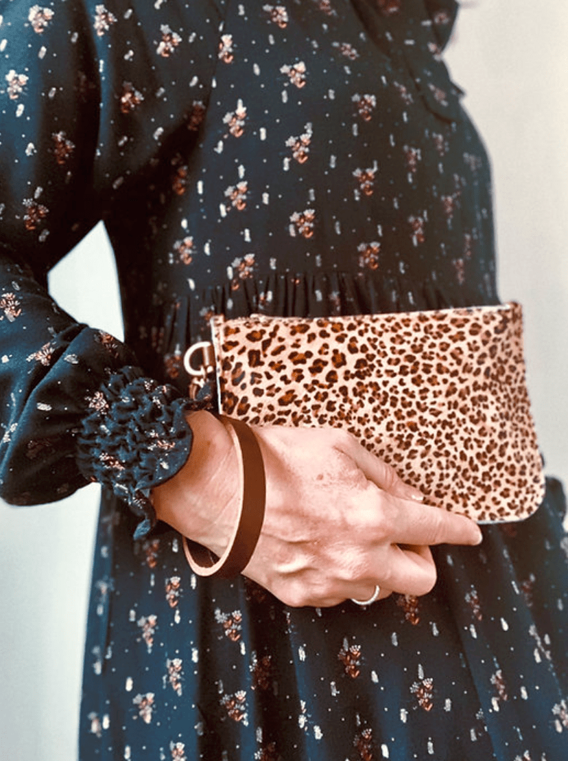 Leather Clutch Purse - Hanova Studio