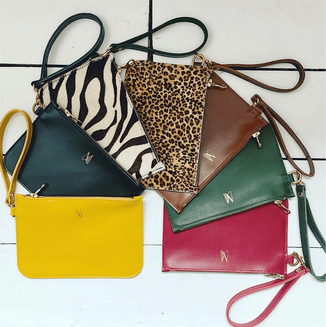 Leather Clutch Purse - Hanova Studio
