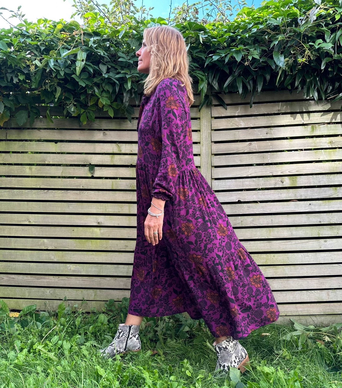Nova Gown in Magenta Moments - Hanova Studio
