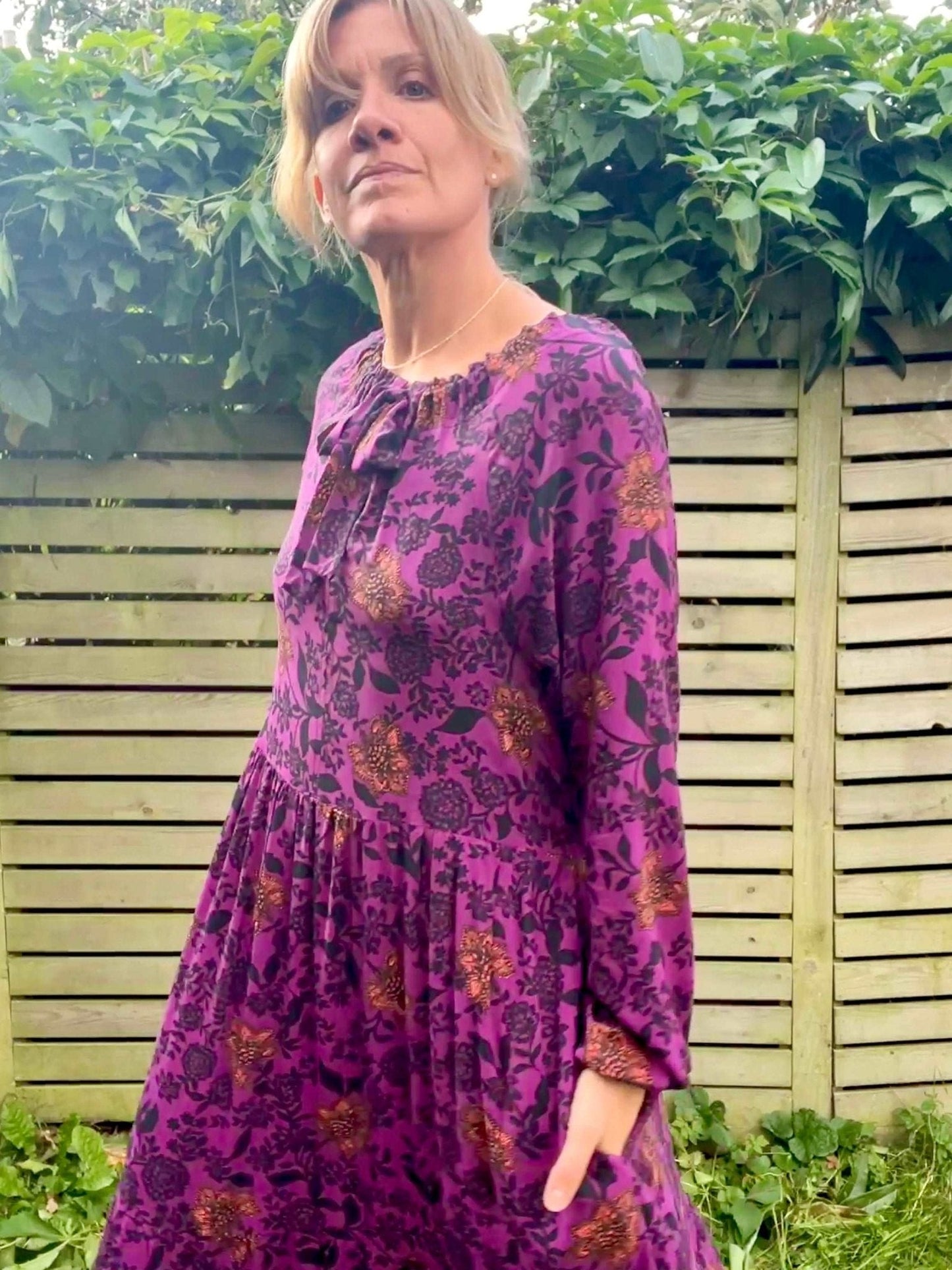 Nova Gown in Magenta Moments - Hanova Studio