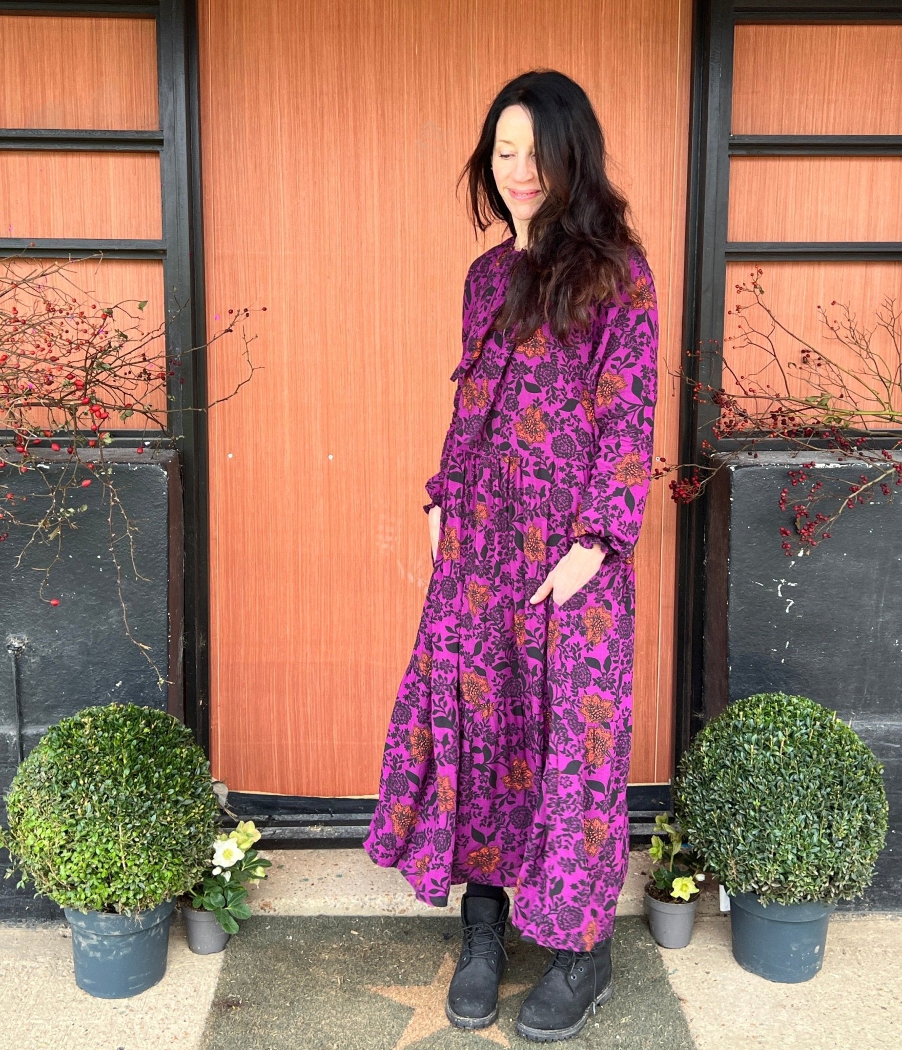 Nova Gown in Magenta Moments - Hanova Studio