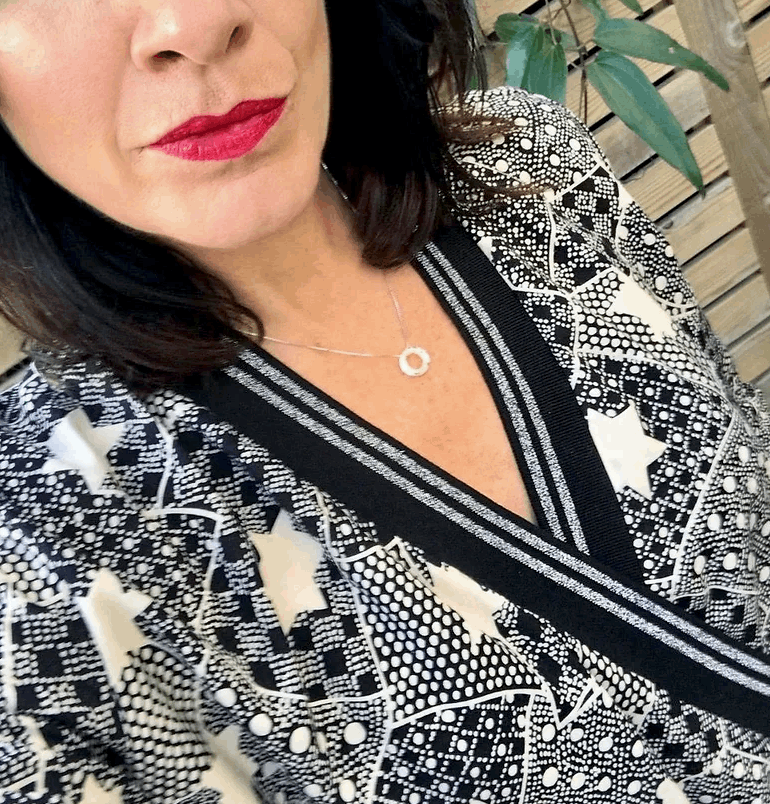 Sterling Silver Necklace with Cosmic Crystal - Hanova Studio