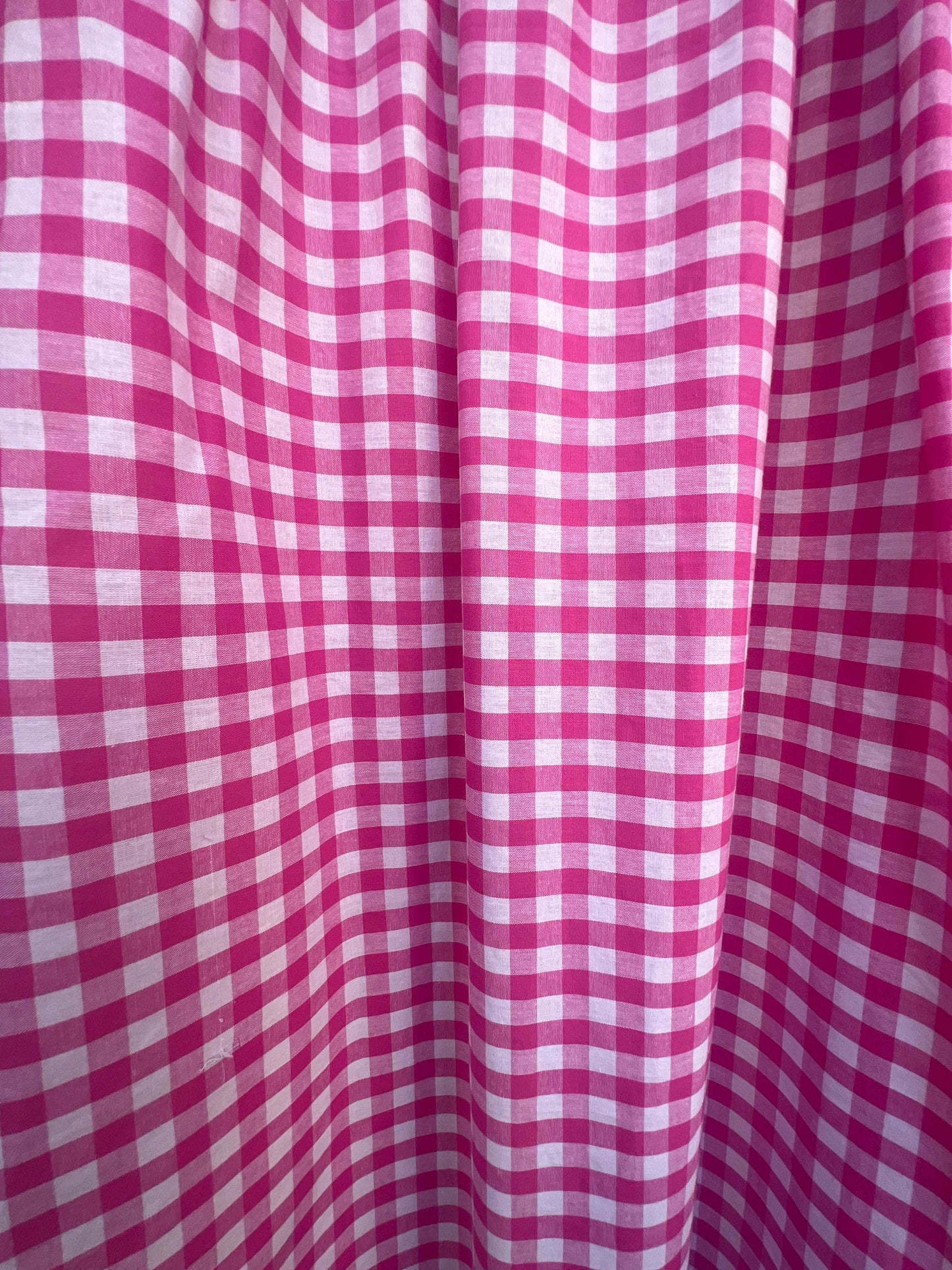 pink gingham fabric