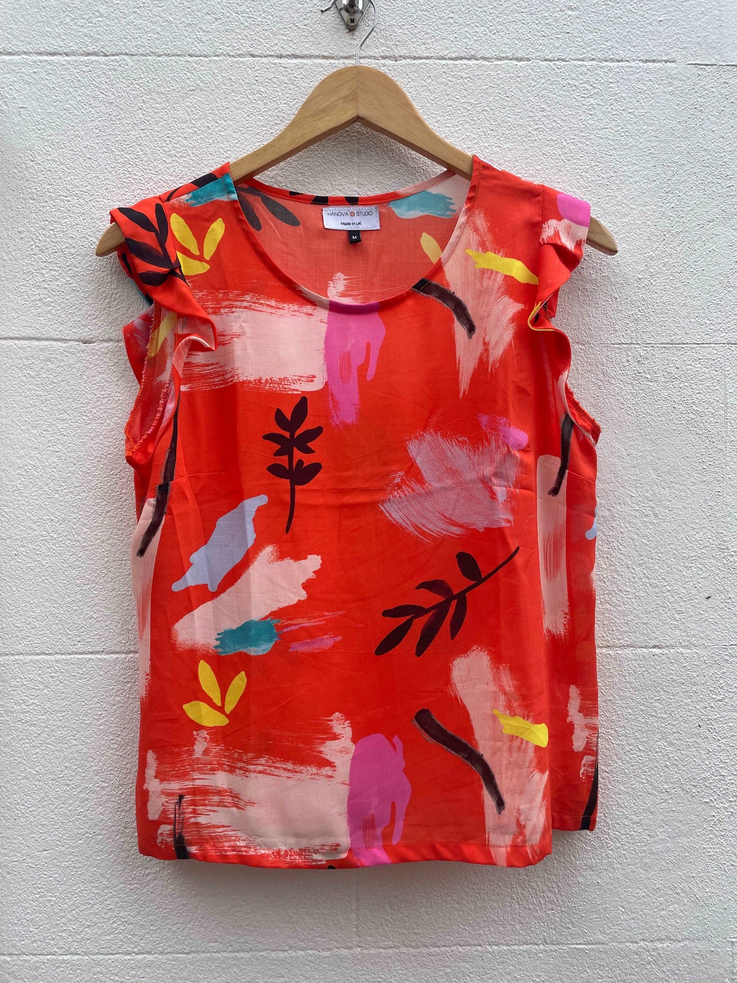 bright painted print kefi top affordable sustainable clothing