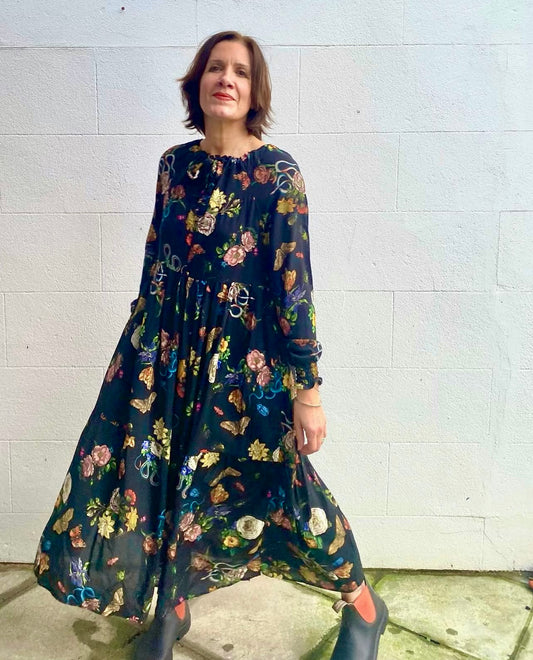 Nova Gown in Gothic Floral