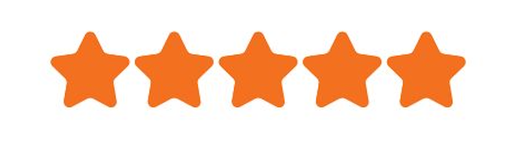 5 orange stars