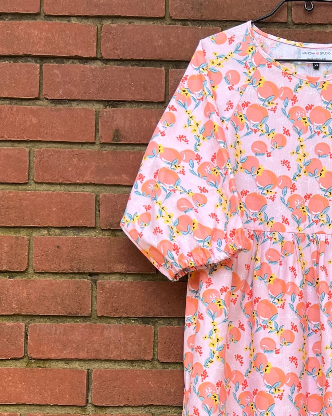 close up of Kay Dress in Fruity Cotton - Hanova Studio