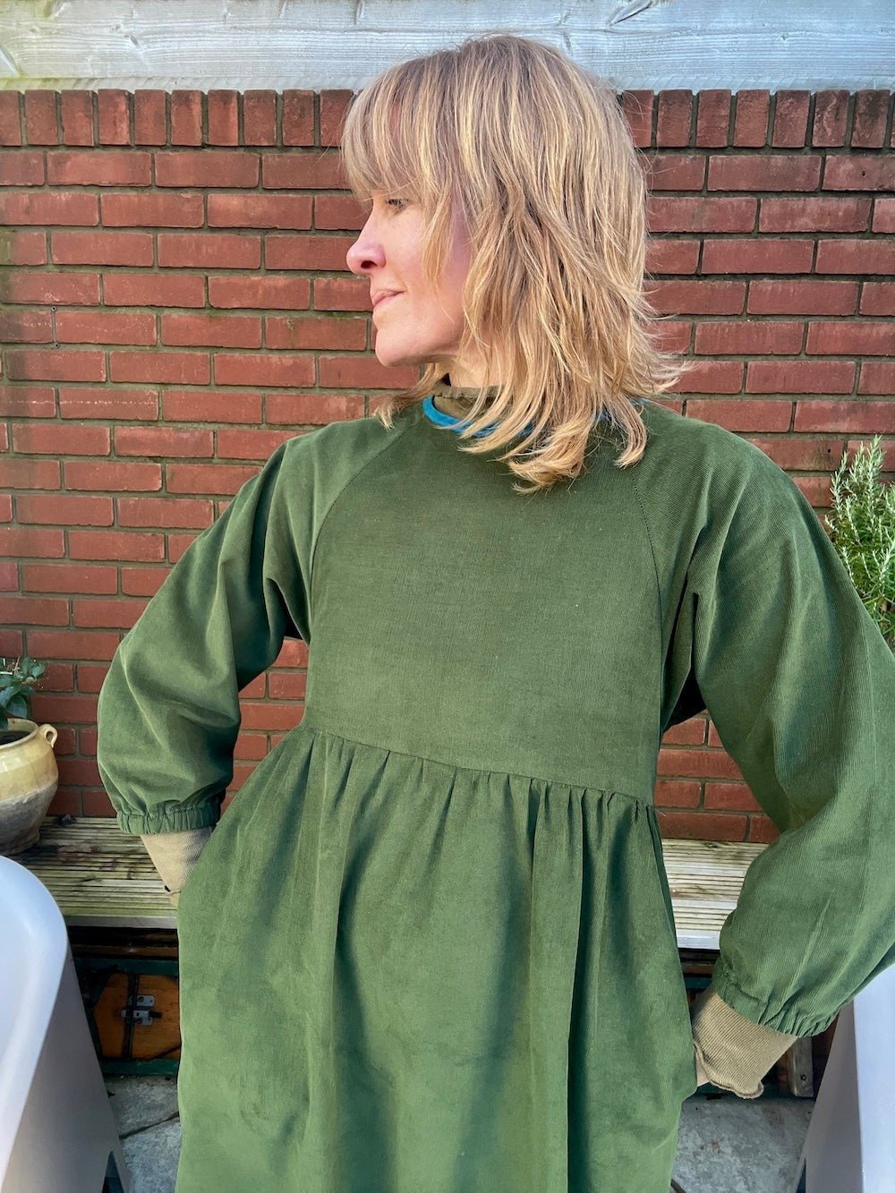 Kay Dress in Needlecords - Hanova Studio