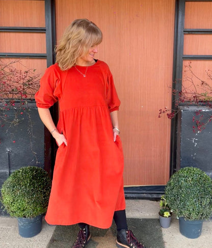 Kay Dress in Needlecords - Hanova Studio