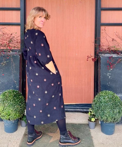 Kay Dress in Needlecords - Hanova Studio