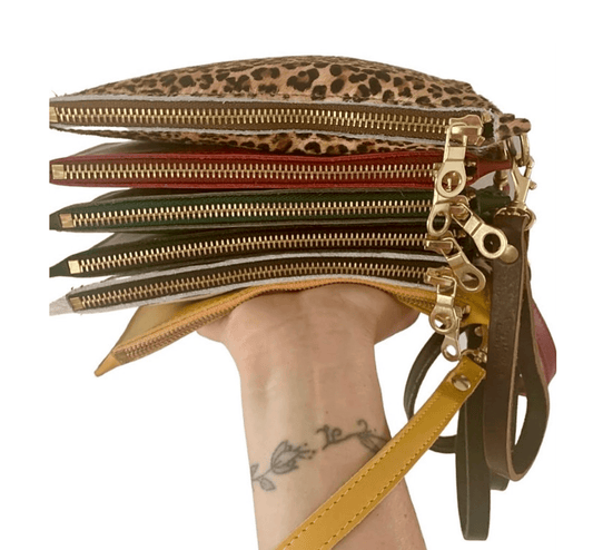 Leather Clutch Purse - Hanova Studio