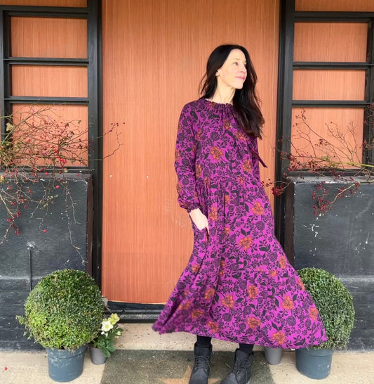 Nova Gown in Magenta Moments - Hanova Studio
