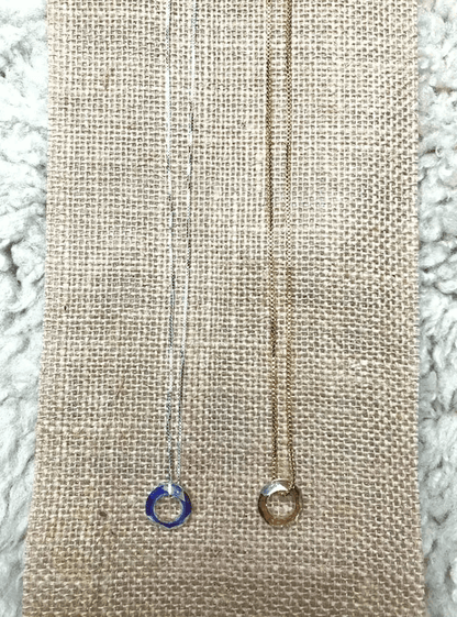 Sterling Silver Necklace with Cosmic Crystal - Hanova Studio